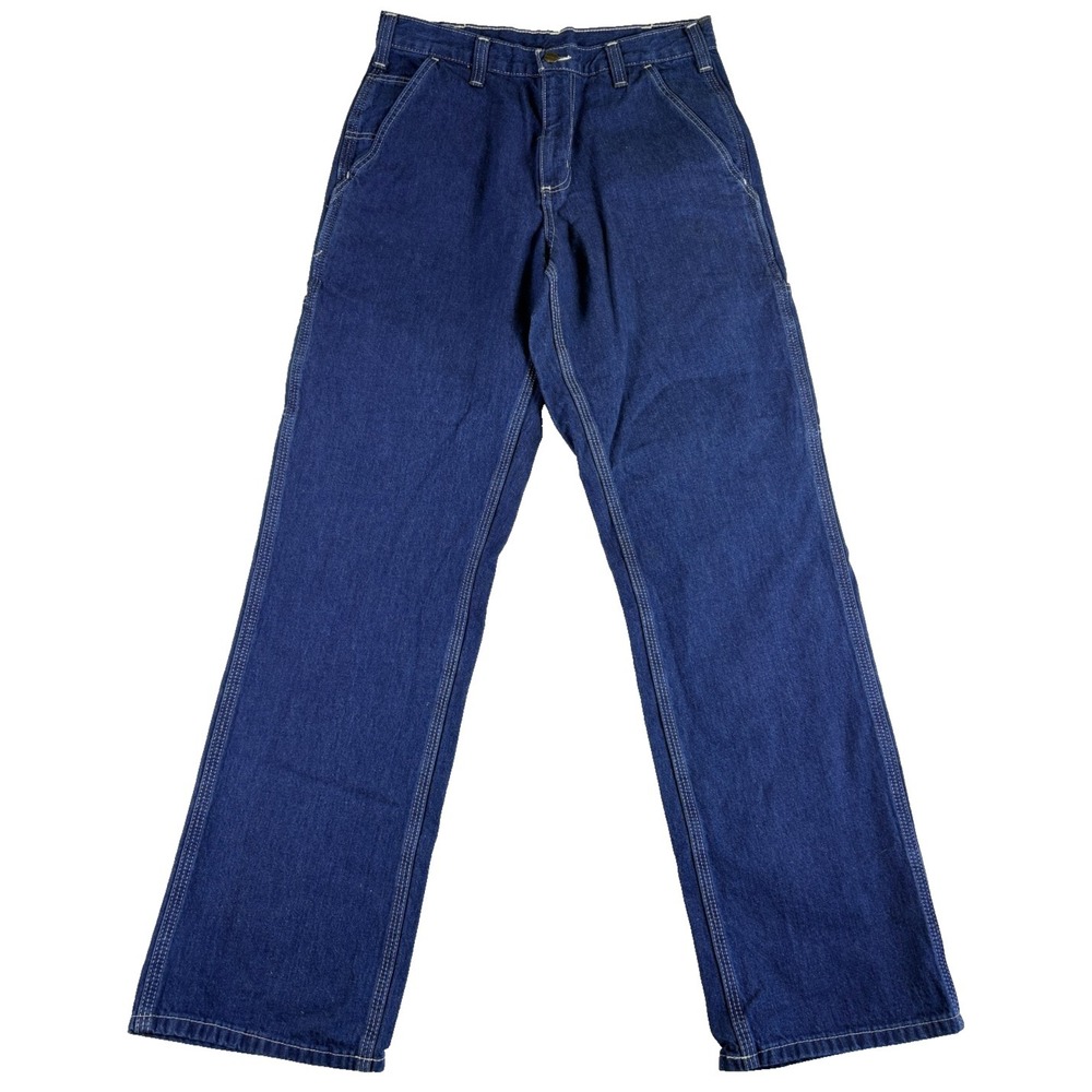 Carhartt Dungaree Fit Work Jeans Mens 30x32 Heavy Blue Denim Straight Carpenter